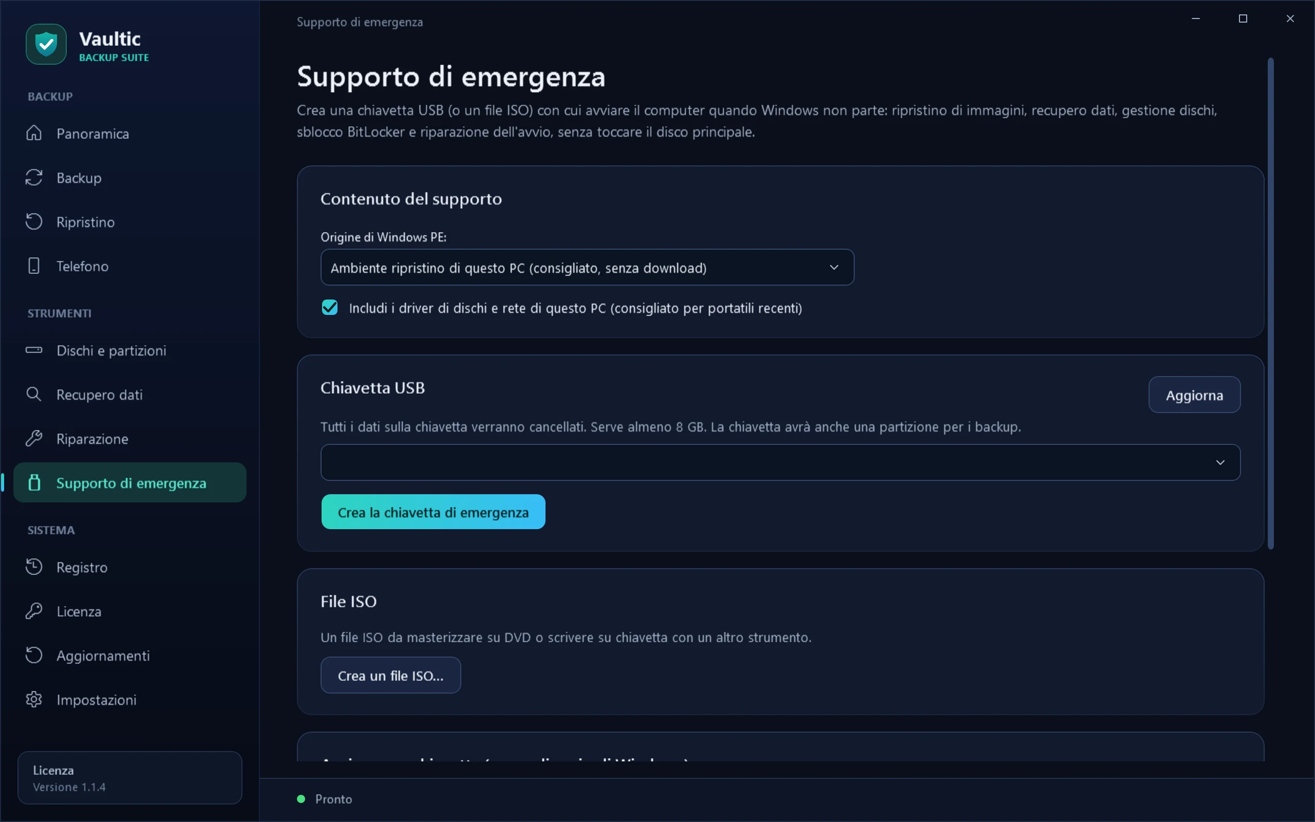 Supporto di emergenza